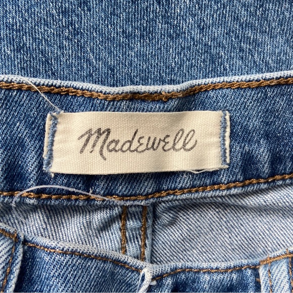 Madewell High-Rise Slim Boyjean: Two-Tone Tuxedo Stripe Duotone Blue Size 26 - Picture 5 of 12